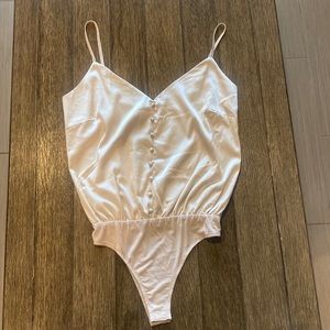 Light Beige Satin Body Suit